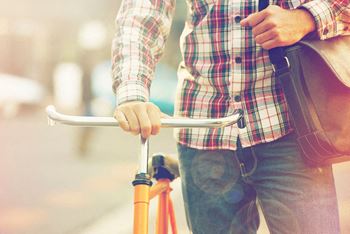 Man with his bike